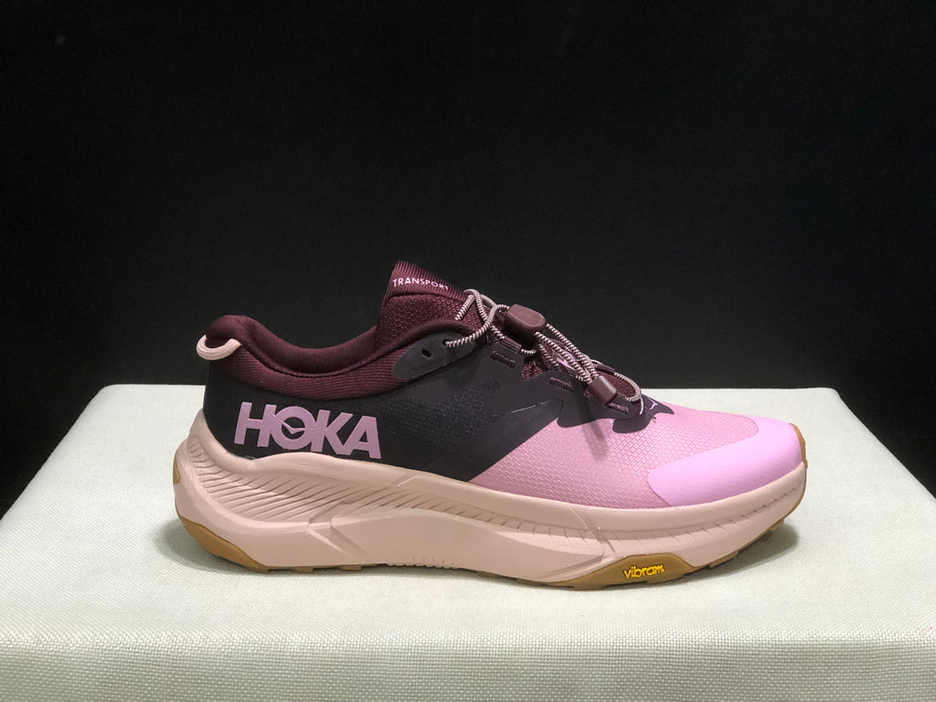 Hoka One One Transport Drawstring Low-top Running Shoes Sneakers Pink
