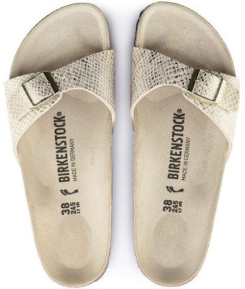 Birkenstock Madrid Narrow Fit Gold Python 1018543 Fashion Slippers