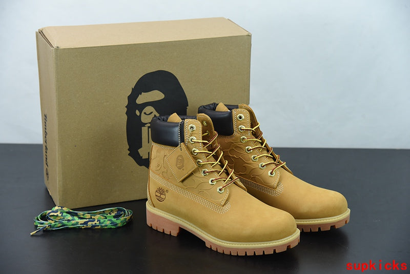 A Bathing Ape Timberland Chukka Boots Wheat