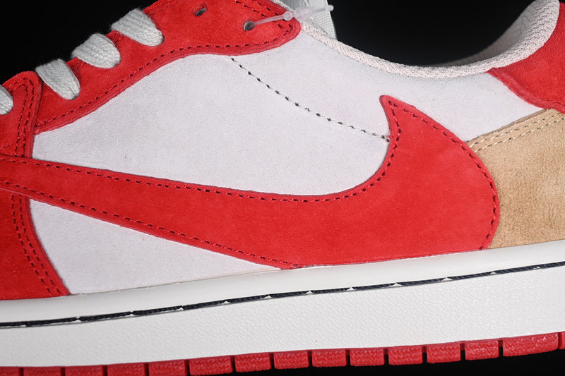 Travis Scott Nike Air Jordan 1 Low OG Red White Sneakers