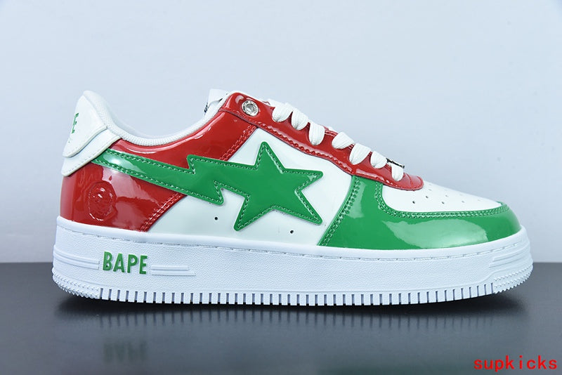 A Bathing Ape Bape Sta Low Green Red White