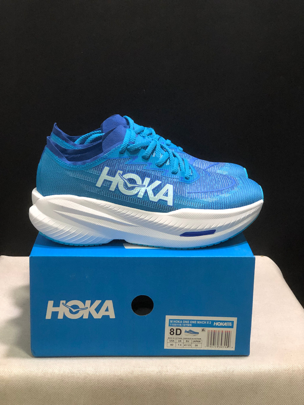 Hoka One One Mach X 2 Anti-slip Low-top Running Shoes Blue