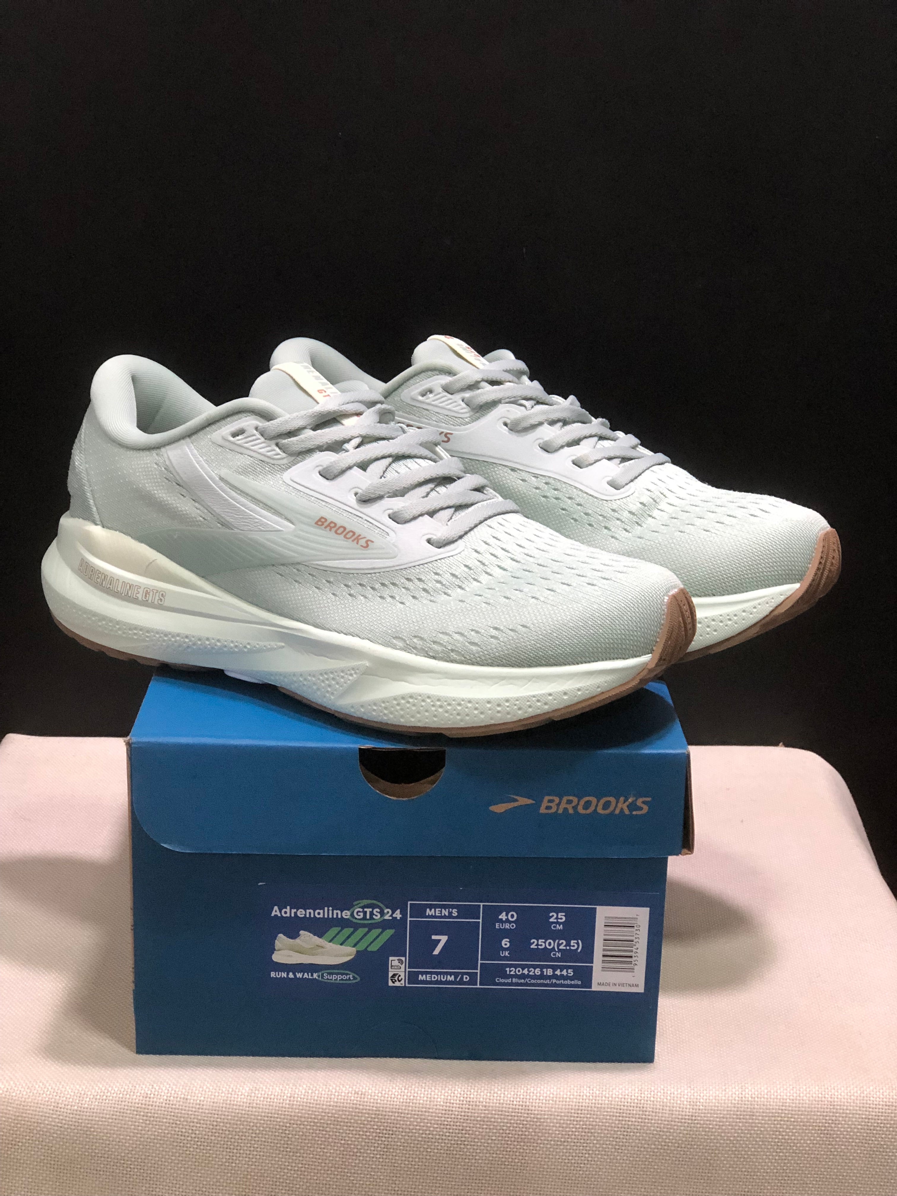 Brooks Adrenaline GTS 24 Casual Running Shoes Cloud Blue/Coconut/Portabella