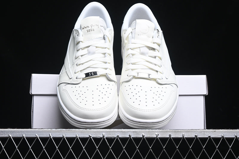 Travis Scott Nike Air Jordan 1 Retro Low White Party 2024 OG SP White Sneakers