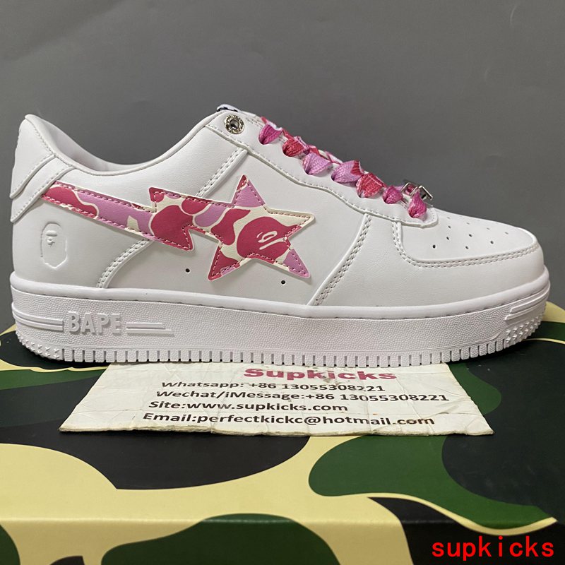 A Bathing Ape Bape Sta Low White ABC Camo Pink (2021)