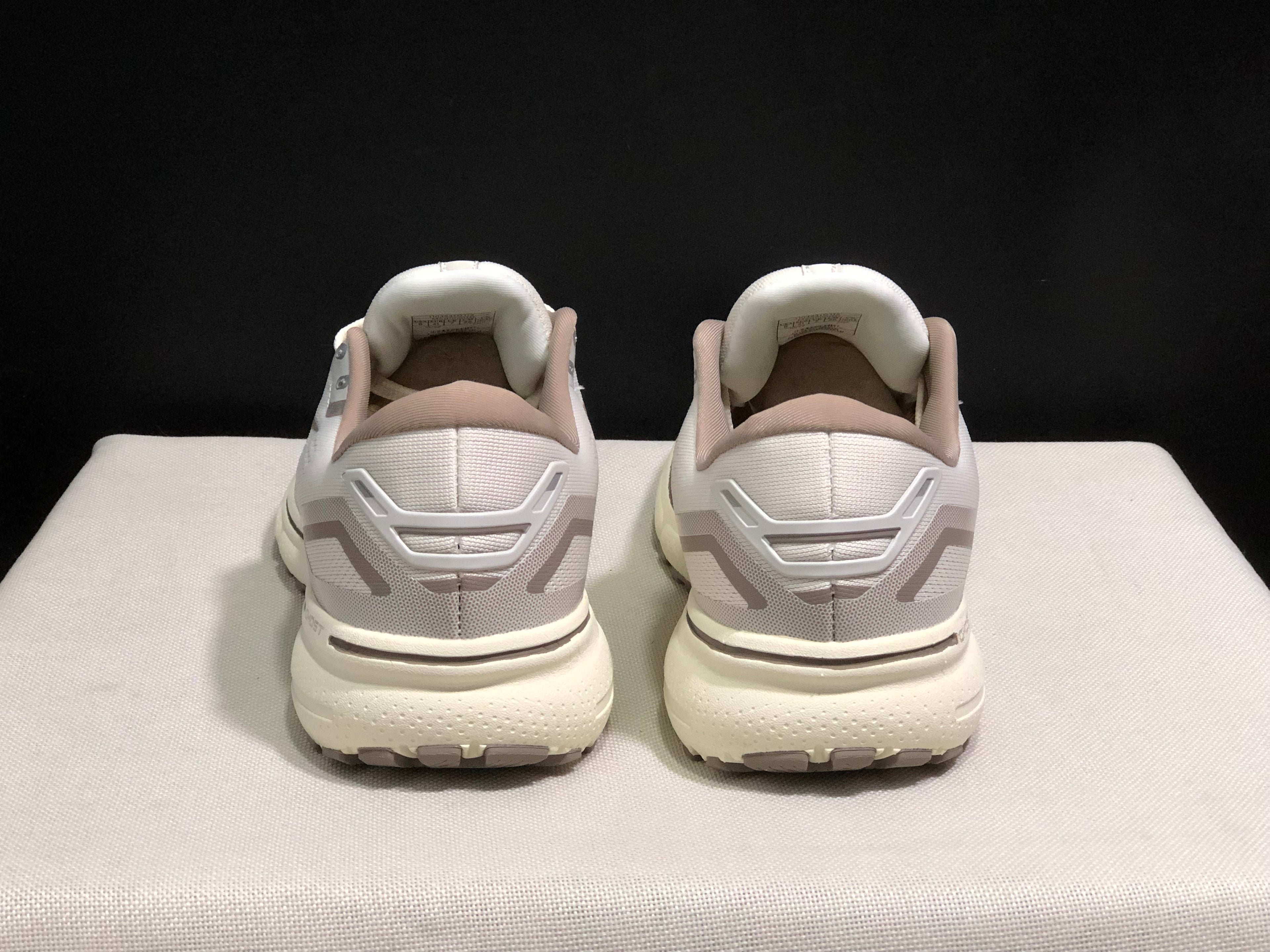 Brooks Ghost 15 Shock-absorbing Wear-resistant Low-top Running Shoes Rice White/Light Brown