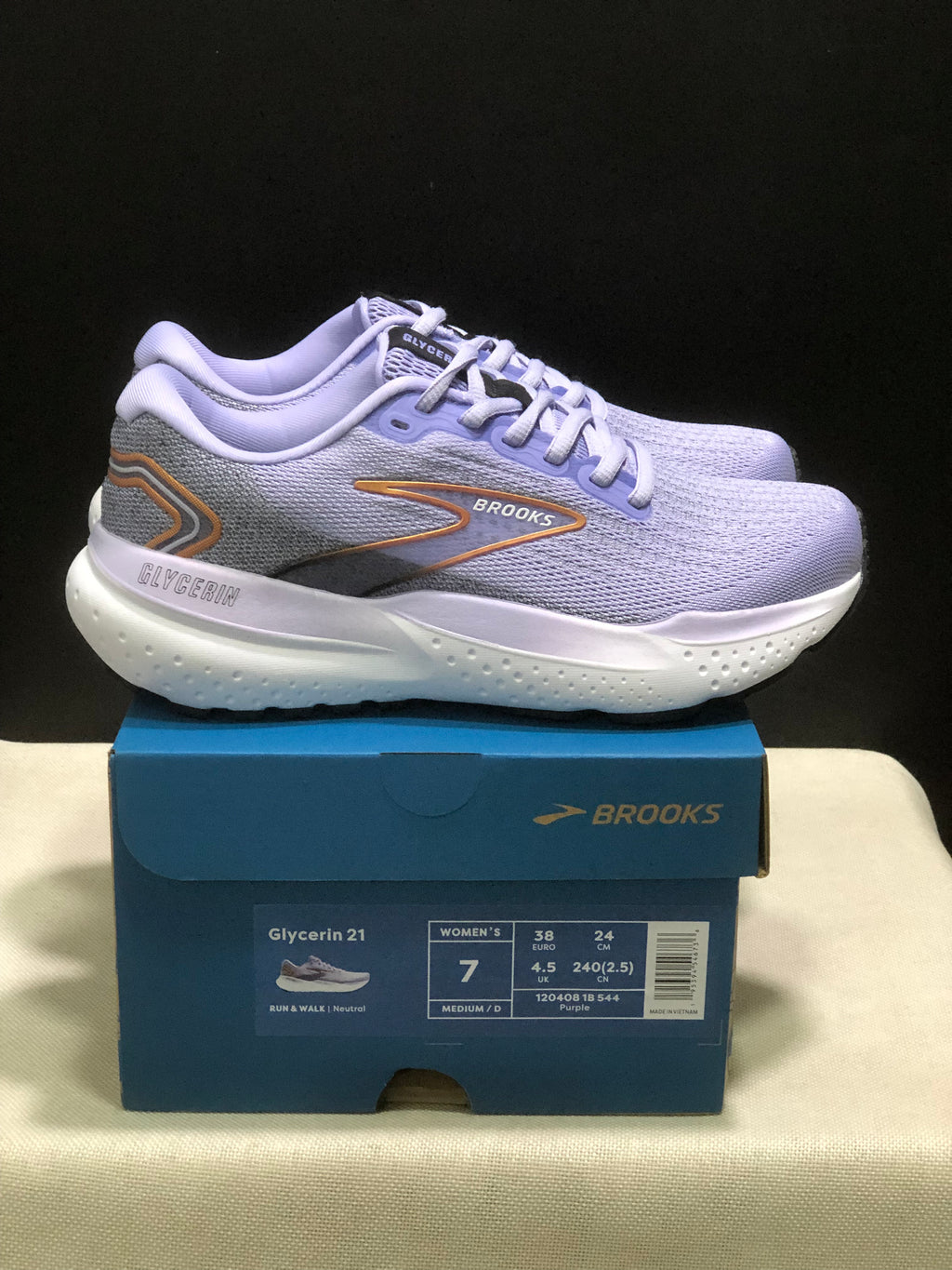 Brooks Glycerin 21 Low-top Casual Running Shoes Purple