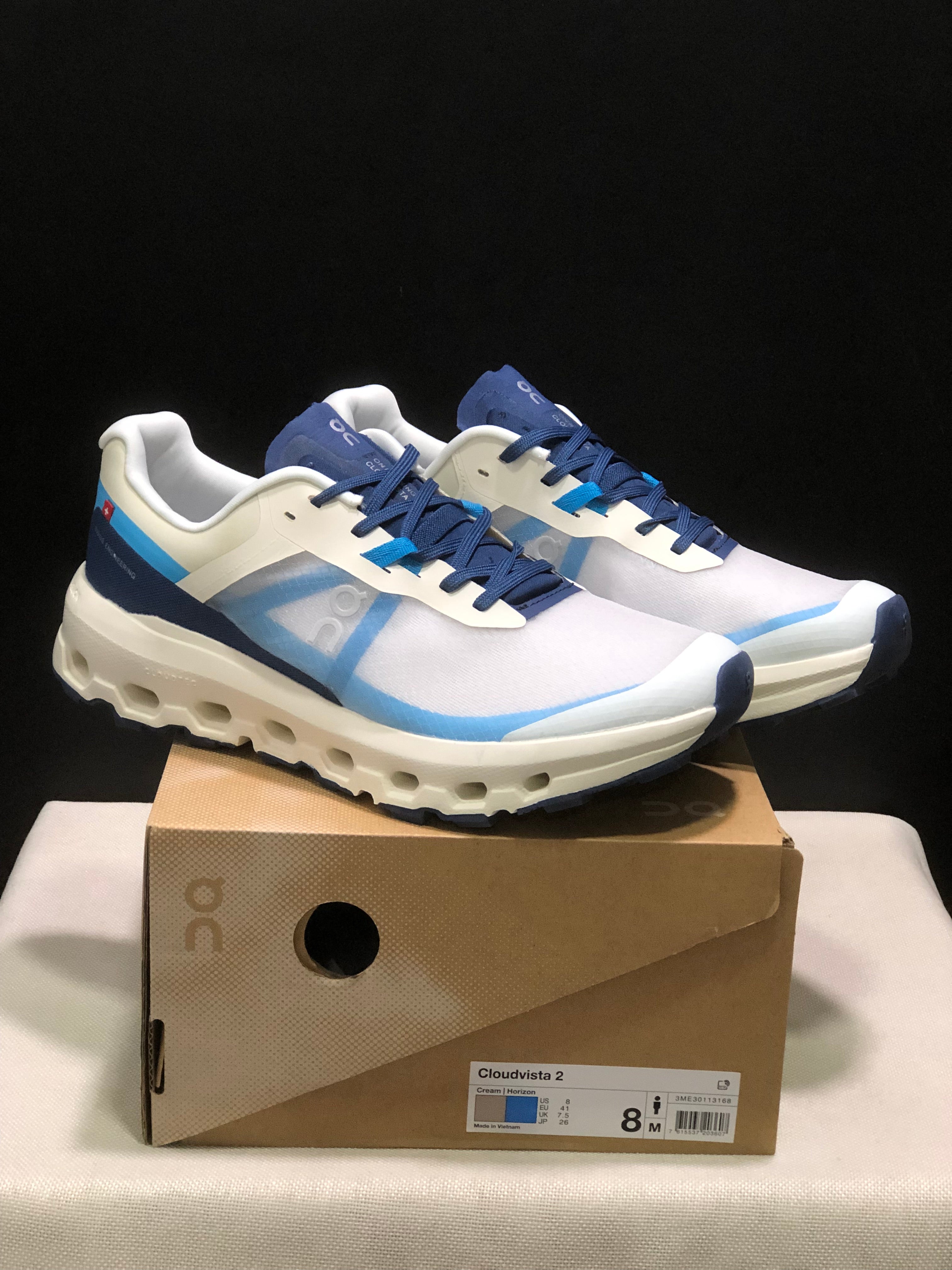 On Running Cloudvista 2 Waterproof Trail Running Shoes Cream/Blue