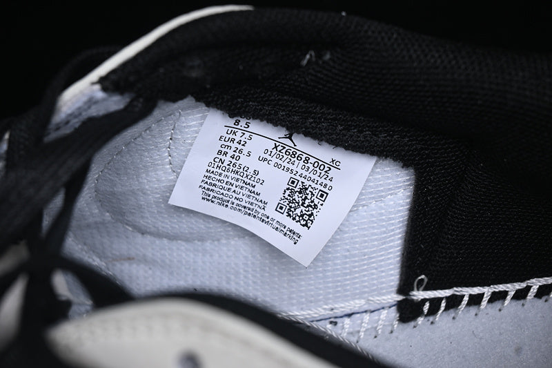 Travis Scott Fragment Design Nike Air Jordan 1 Retro Low OG SP Black White Sneakers
