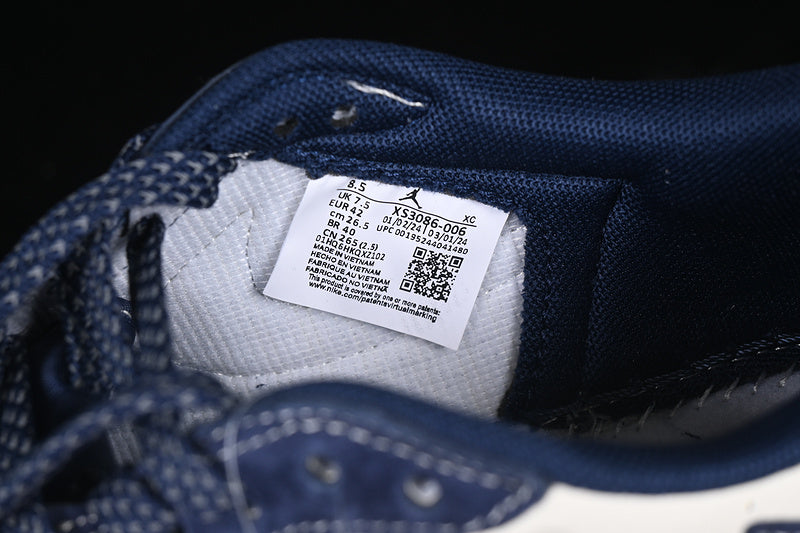 Travis Scott Fragment Design Nike Air Jordan 1 Low Gucci OG SP White Blue Sneakers