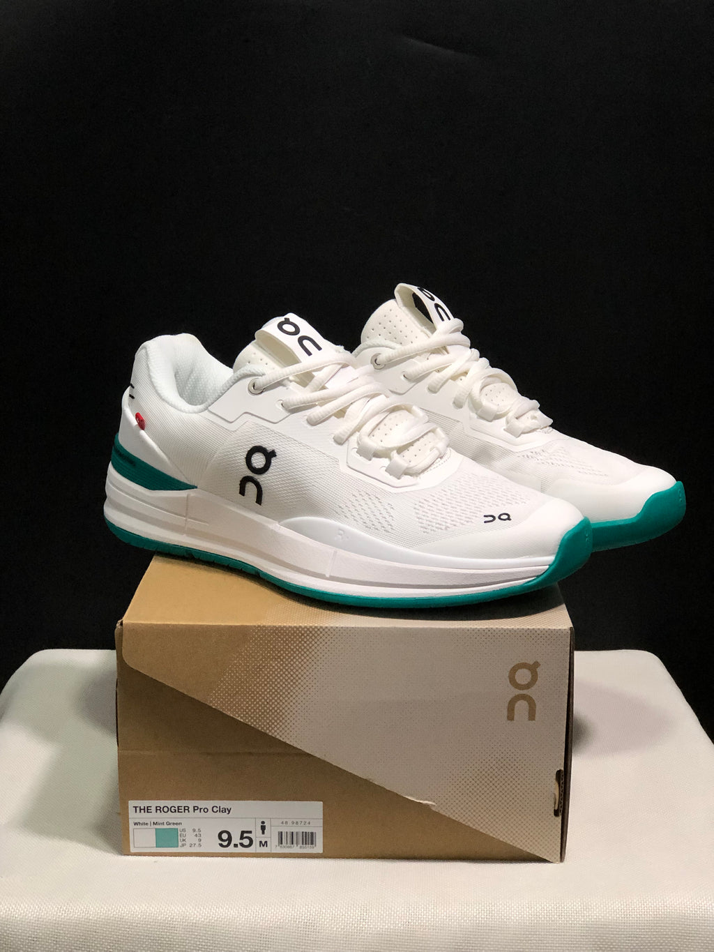 On Running The Roger Rro Durable And Breathable Tennis Shoes White/Mint Green
