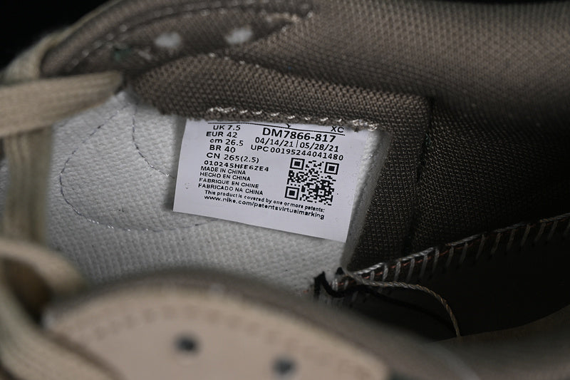 Travis Scott Nike Air Jordan 1 Low OG Khaki Brown Green Sneakers