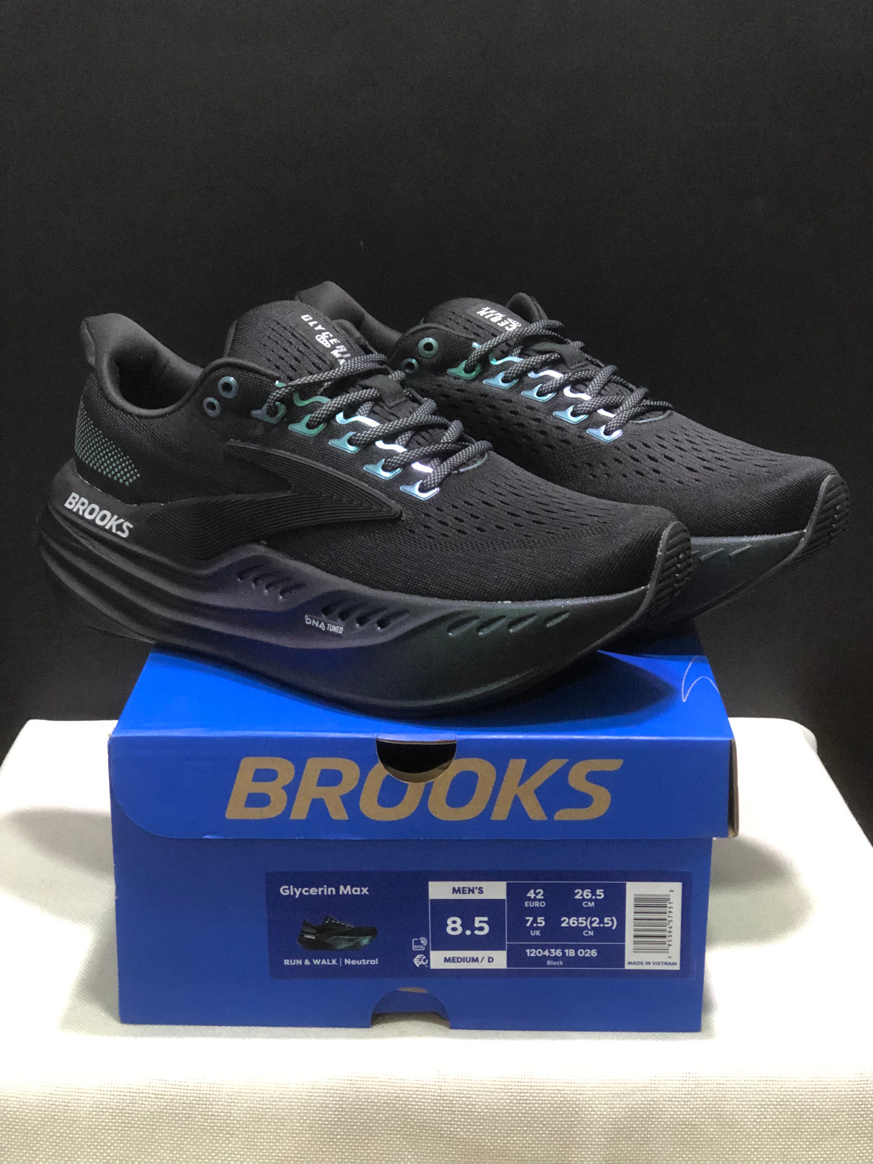 Brooks Glycerin Max Comfortable Low-top Running Shoes Black