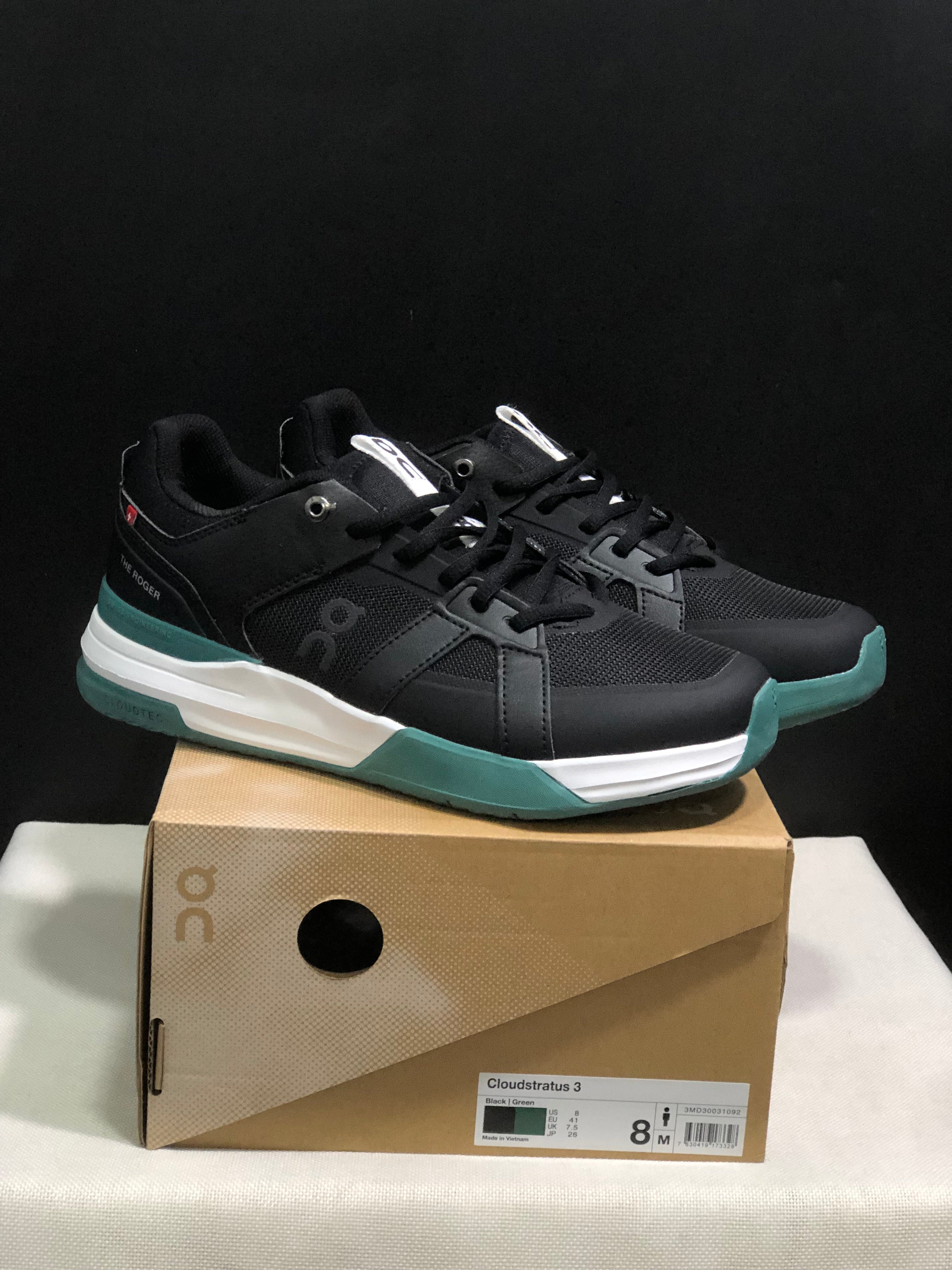On Running The Roger Clubhouse Pro Anti-Slip Sports Shoes Black/Dark Green
