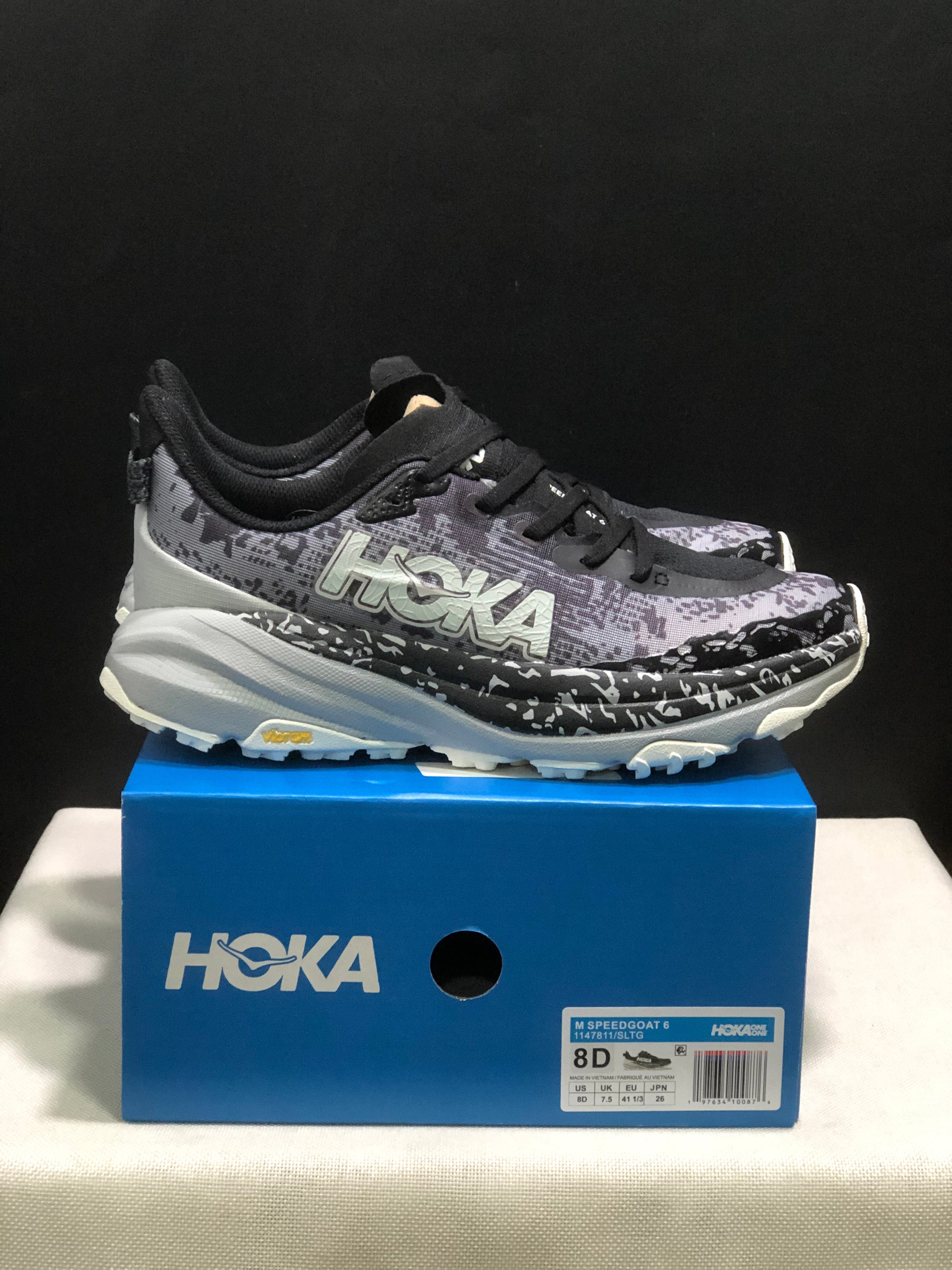 Hoka One One Speedgoat 6 Trail Running Shoes Sneakers Dark Grey