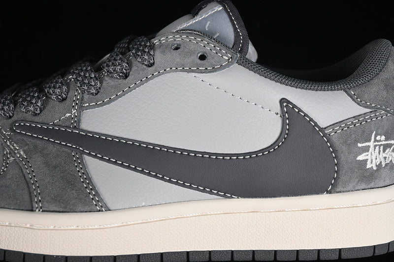 Travis Scott Fragment Design Nike Air Jordan 1 Low OG SP Grey Sneakers