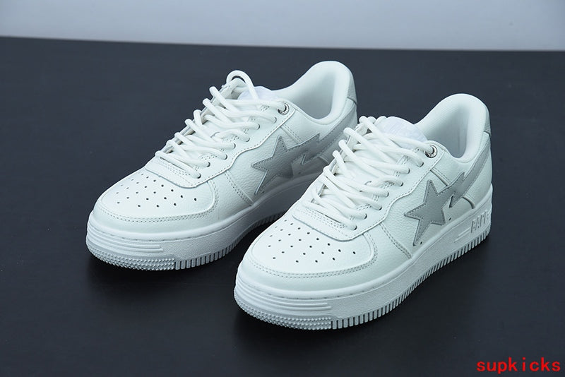 A Bathing Ape1 Bape Sneaker White Gray