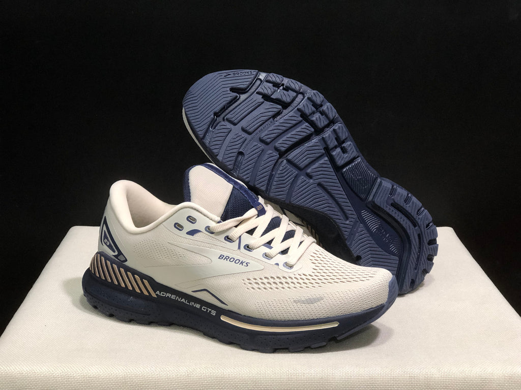 Brooks Adrenaline GTS 23 Shock-absorbing Wear-resistant Low-top Running Shoes Moonlight Grey