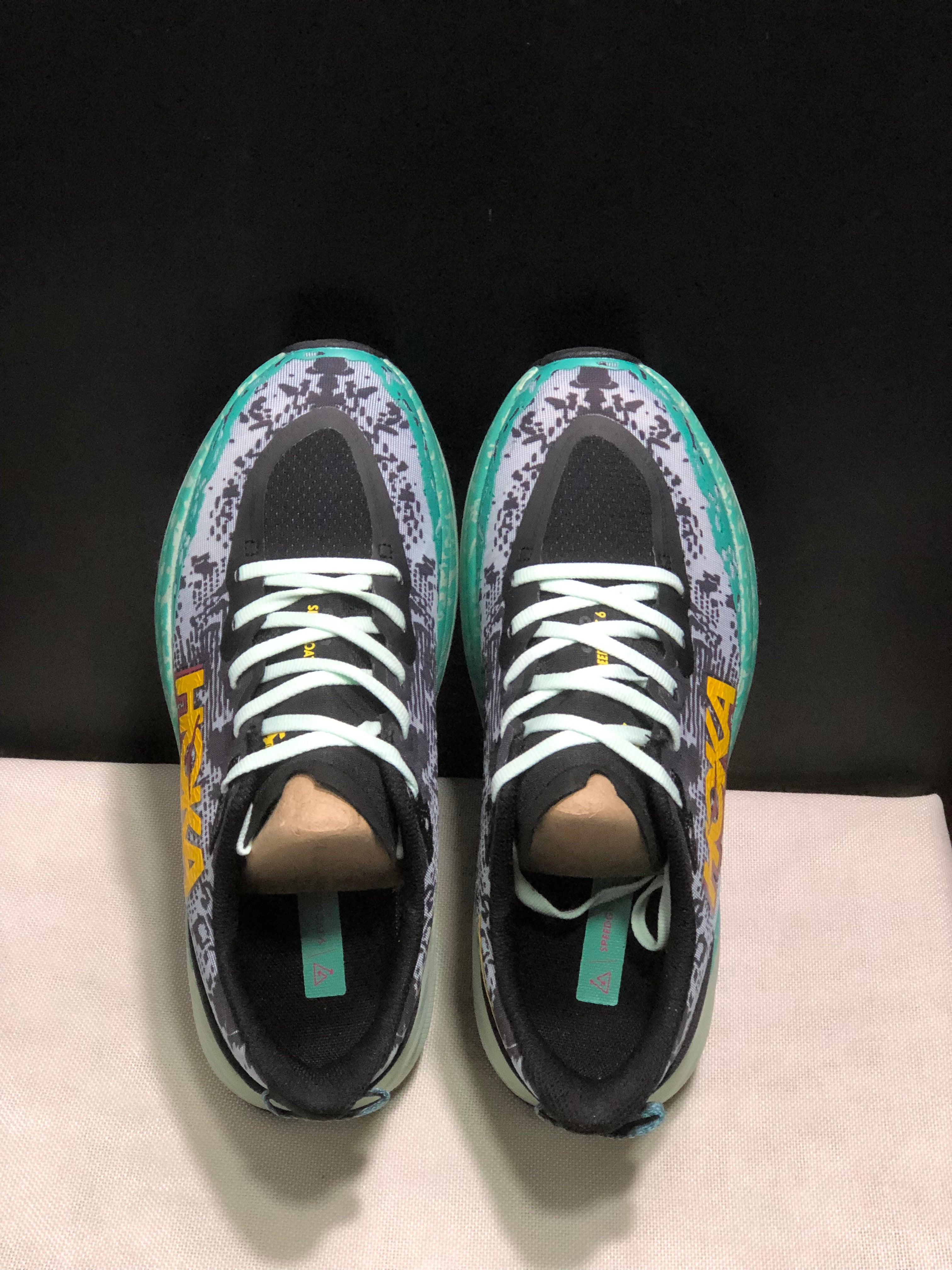 Hoka One One Speedgoat 6 Trail Running Shoes Sneakers Gray/Teal