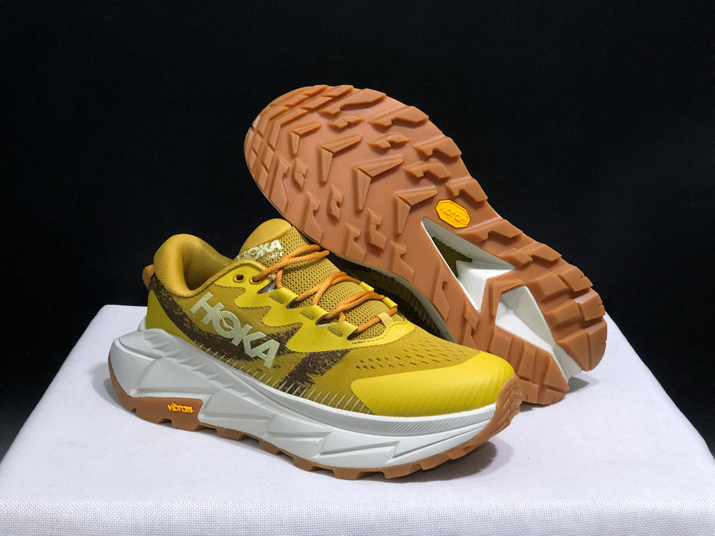 Hoka One One Skyline Float X Outdoor Running Shoes Sneakers Yellow