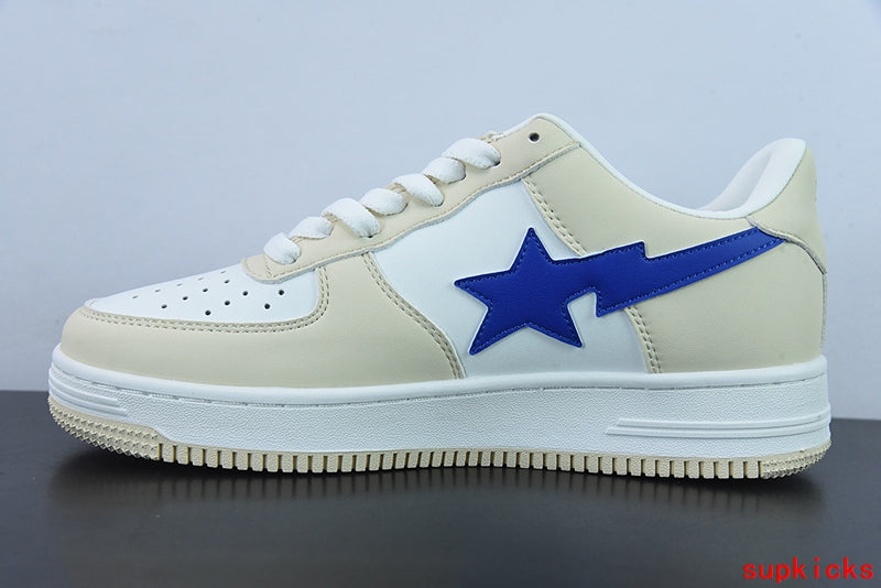 A Bathing Ape1 Bape Sta Low Cream Blue