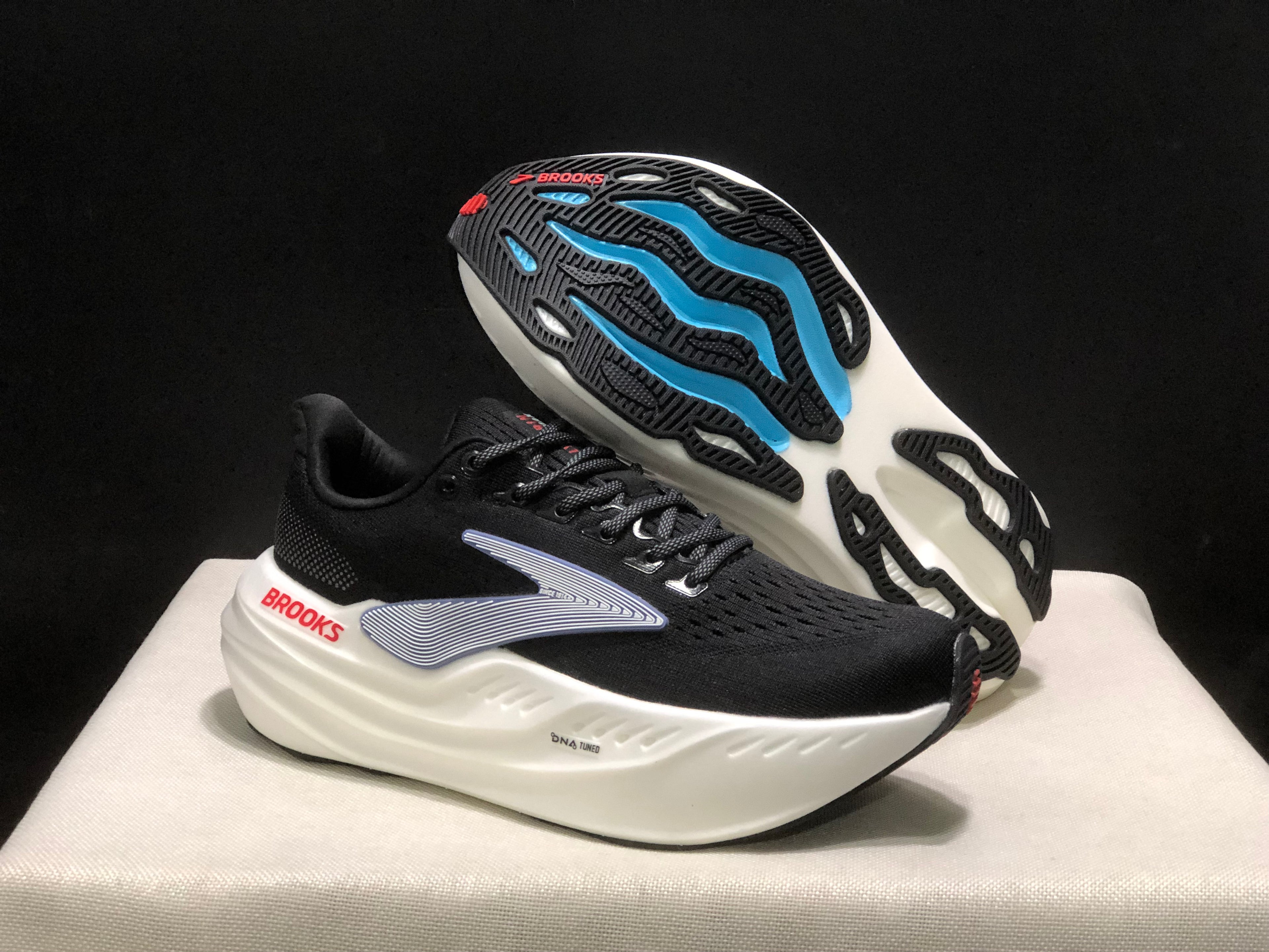 Brooks Glycerin Max Comfortable Low-top Running Shoes Black/White