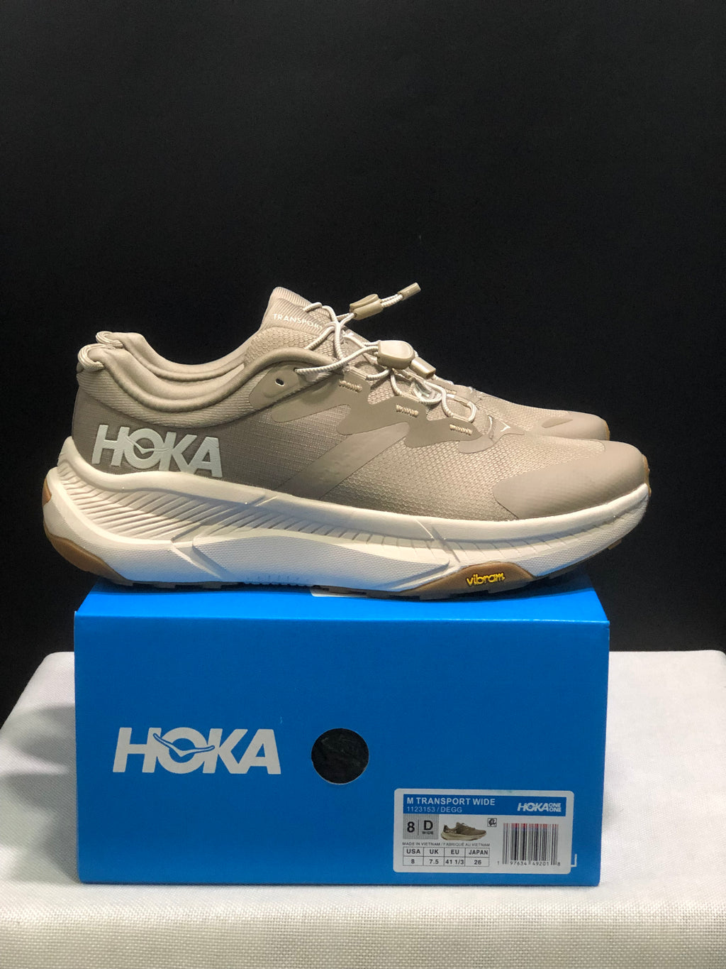 Hoka One One Transport Drawstring Low-top Running Shoes Sneakers Brown