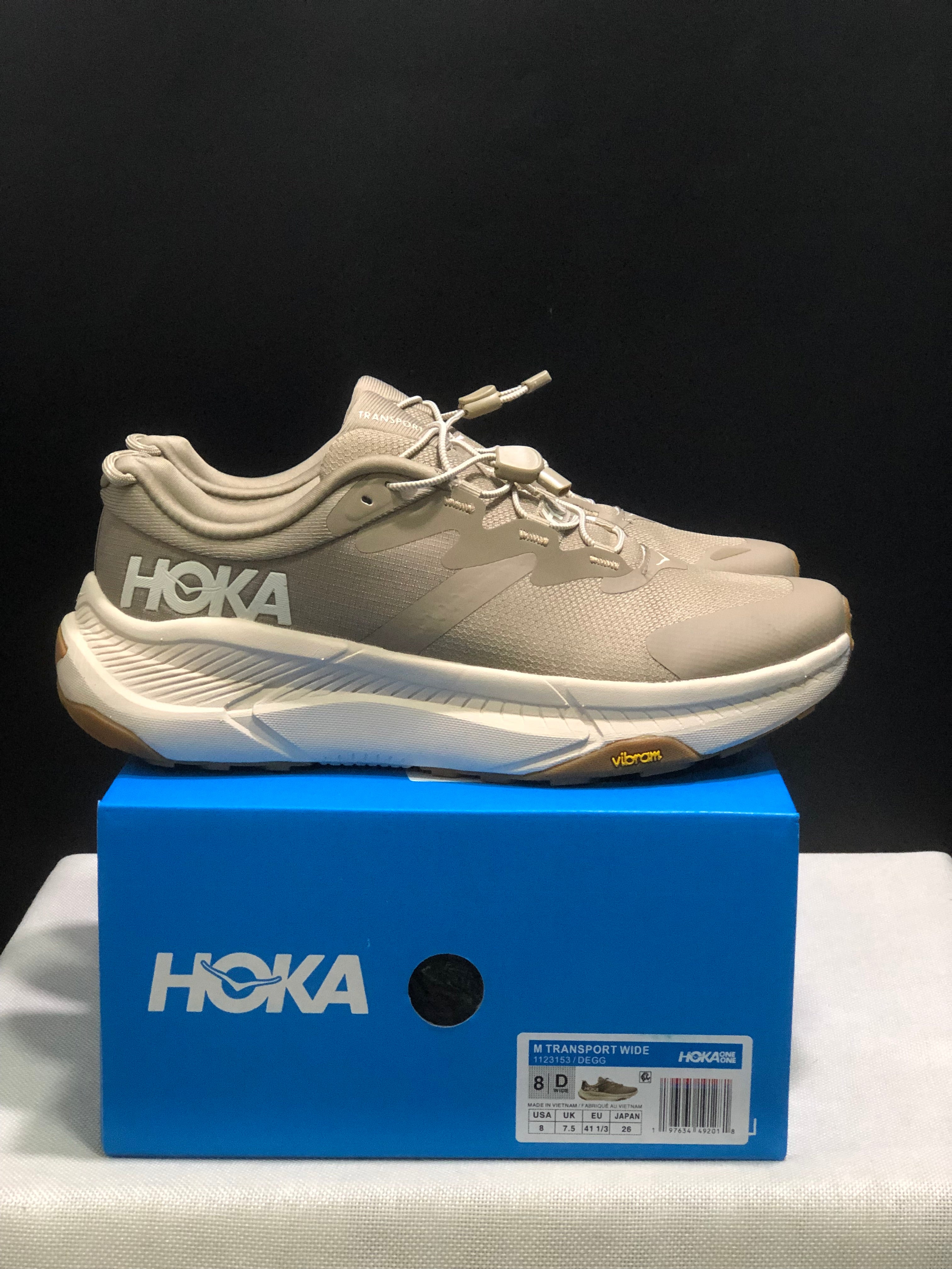 Hoka One One Transport Drawstring Low-top Running Shoes Sneakers Brown
