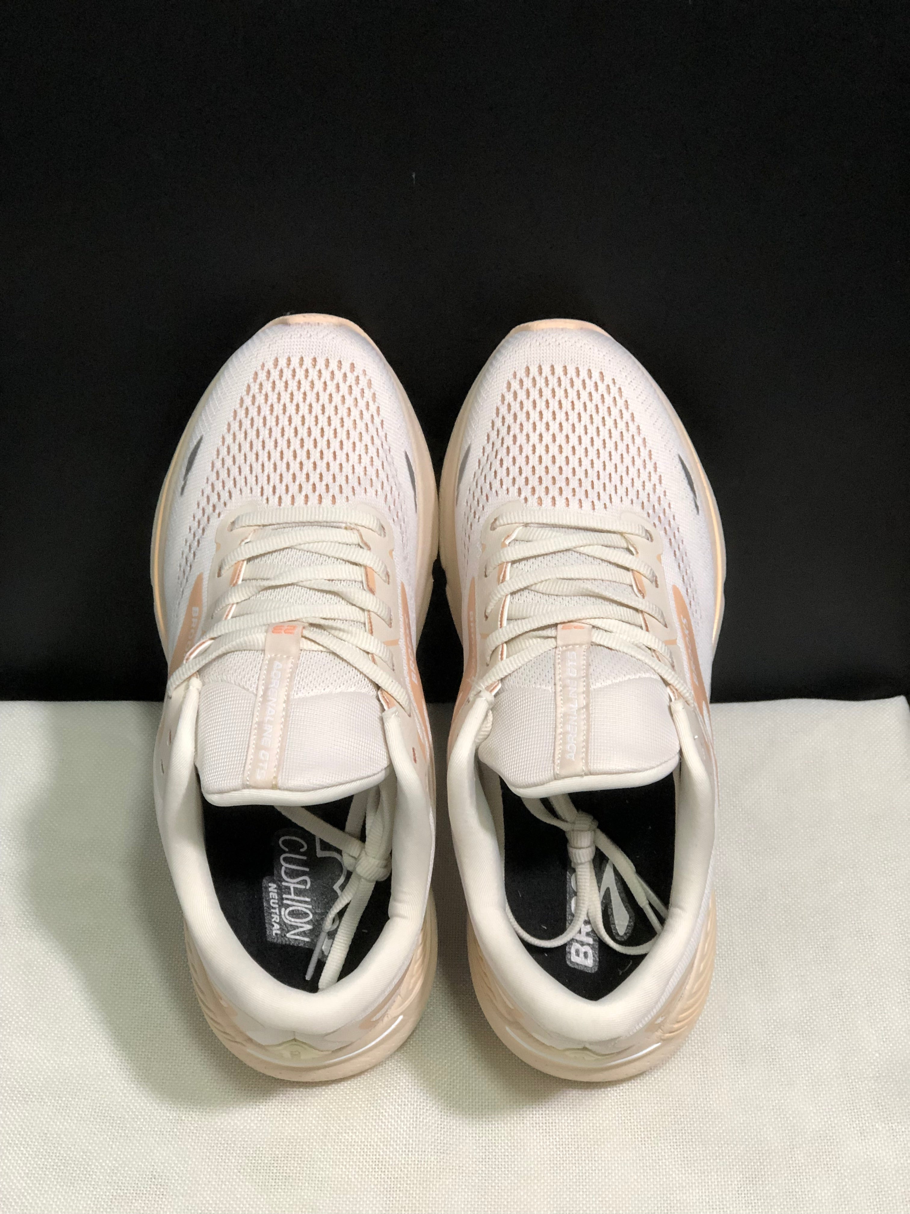 Brooks Adrenaline GTS 23 Shock-absorbing Wear-resistant Low-top Running Shoes Crystal Grey/Pink