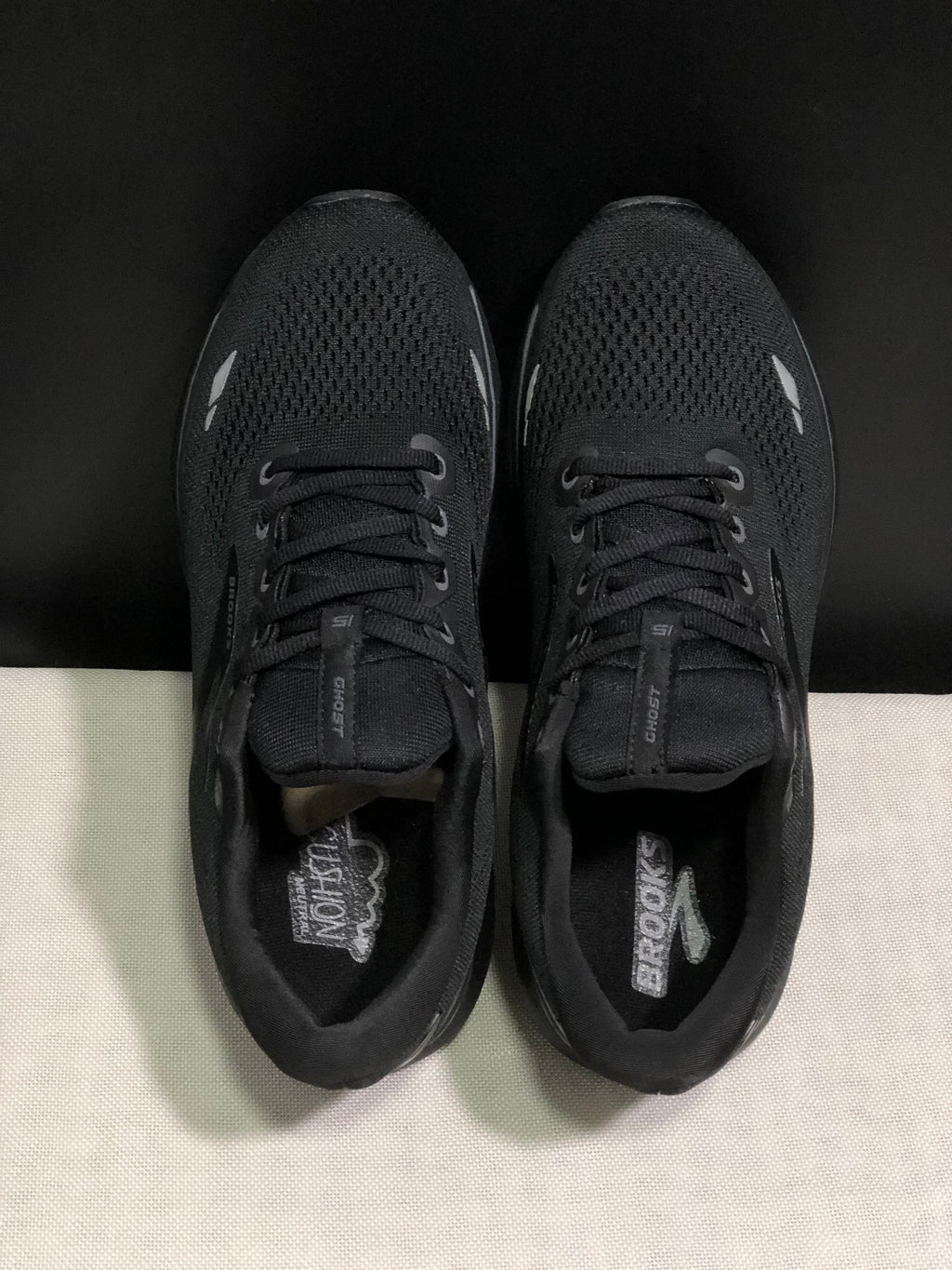 Brooks Ghost 15 Shock-absorbing Wear-resistant Low-top Running Shoes Black