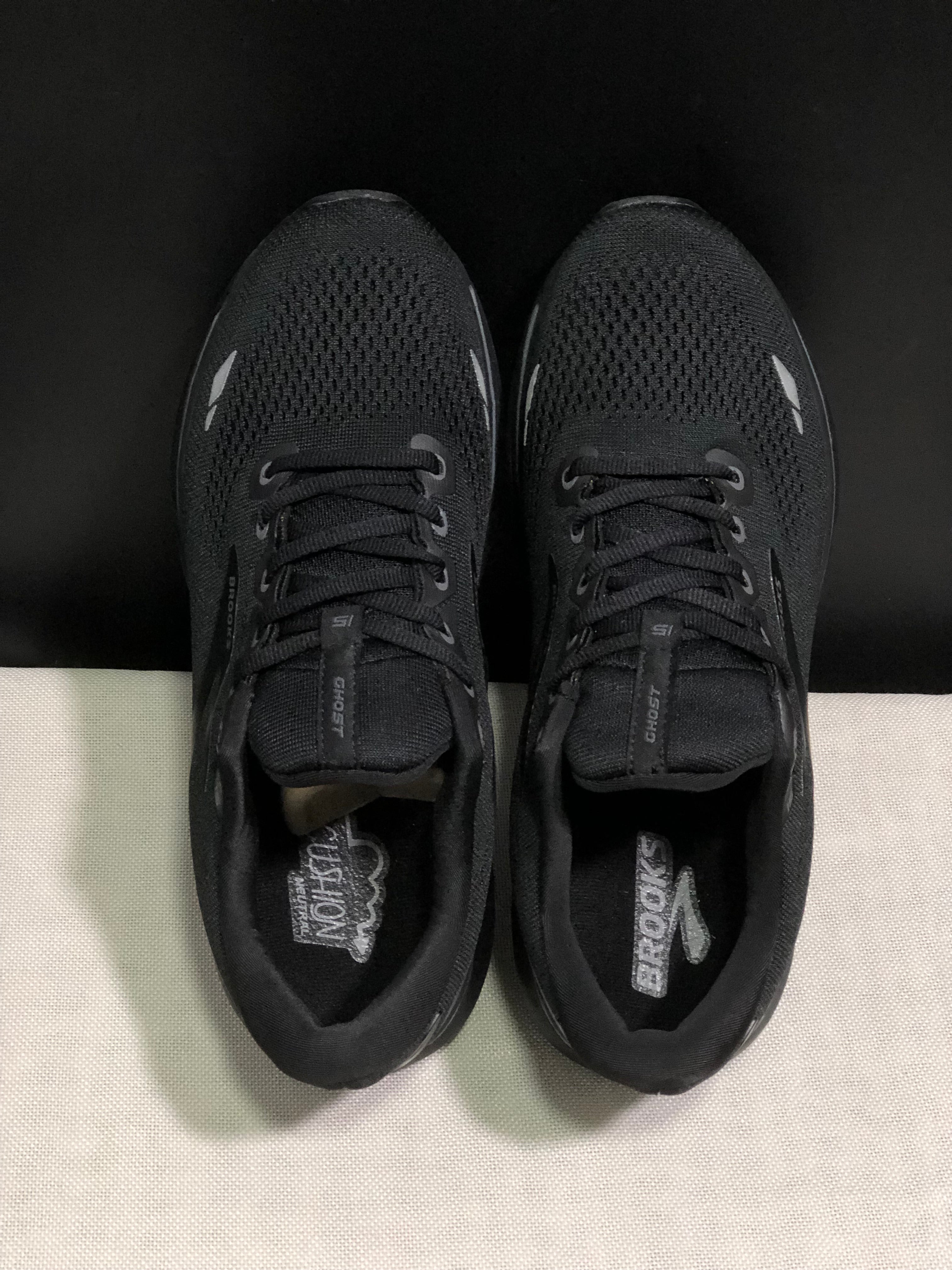 Brooks Ghost 15 Shock-absorbing Wear-resistant Low-top Running Shoes Black