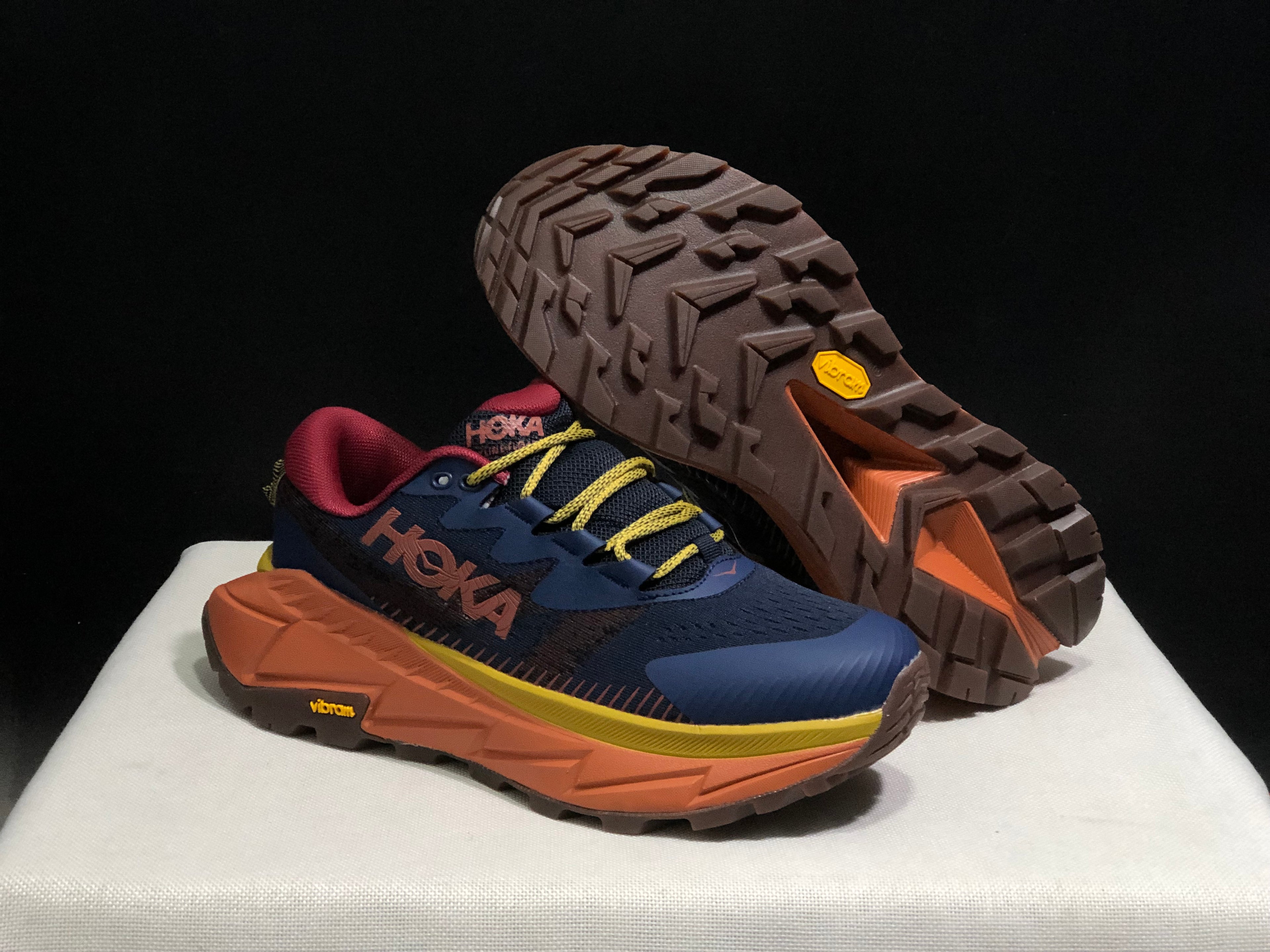 Hoka One One Skyline Float X Outdoor Running Shoes Sneakers Navy