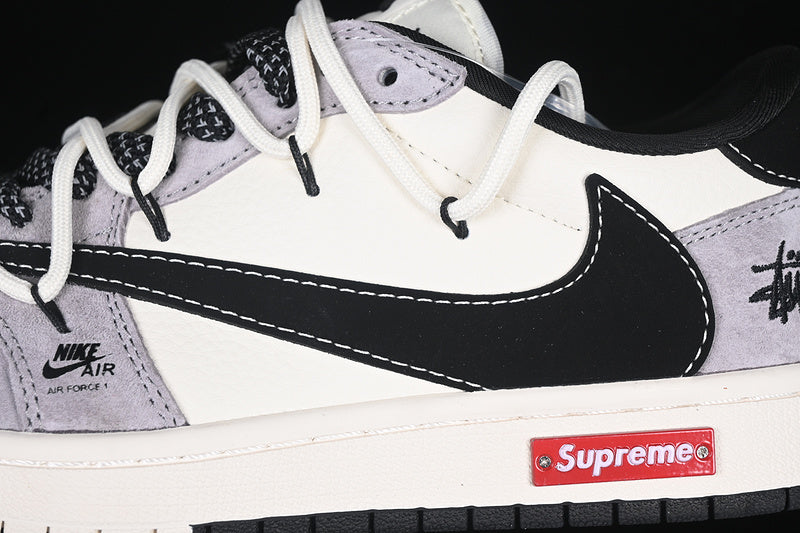 Travis Scott Fragment Design Nike Air Jordan 1 Low OG SP Grey White Black Sneakers