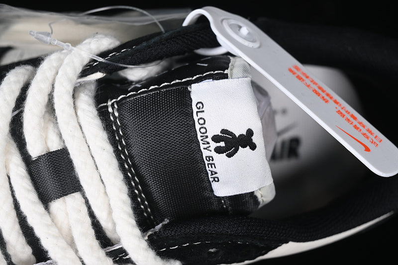 Travis Scott Fragment Design Nike Air Jordan 1 Low Gloomy Bear OG SP Black White Sneakers