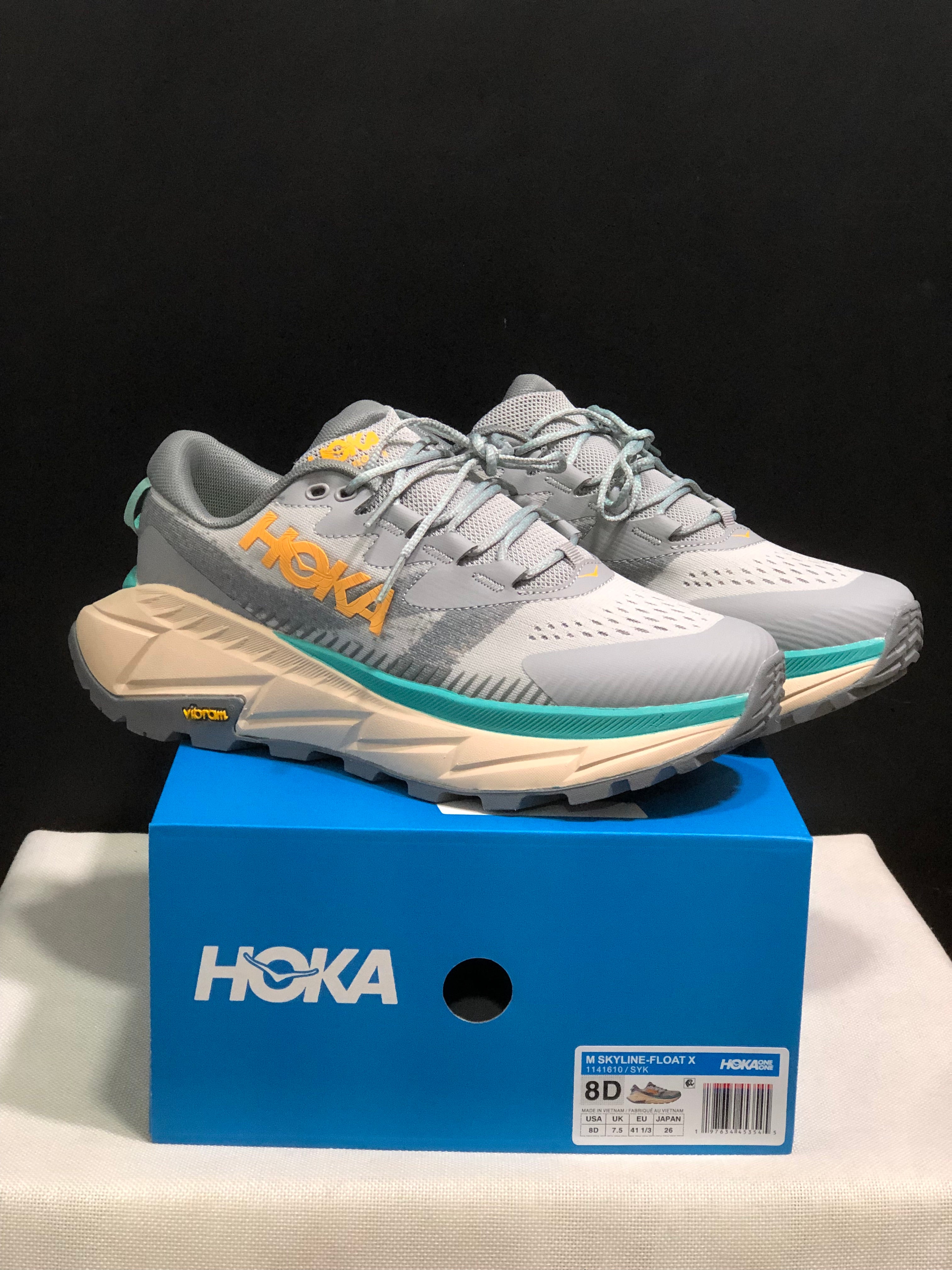 Hoka One One Skyline Float X Outdoor Running Shoes Sneakers Silver