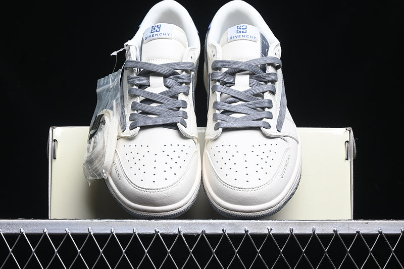 Travis Scott Fragment Design Nike Air Jordan 1 Low Givenchy OG SP Blue Grey White Sneakers