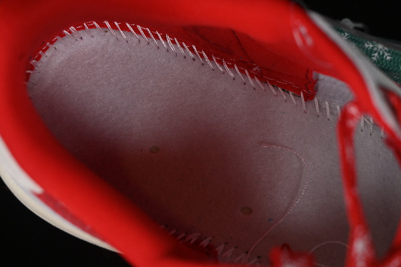 Travis Scott Fragment Design Nike Air Jordan 1 Low OG SP Green Sole Red White Sneakers