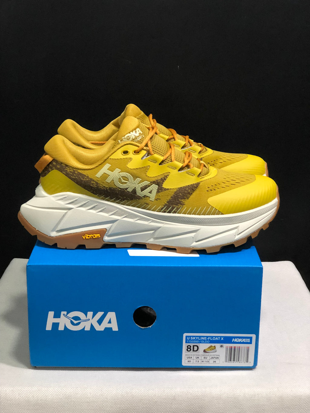 Hoka One One Skyline Float X Outdoor Running Shoes Sneakers Yellow