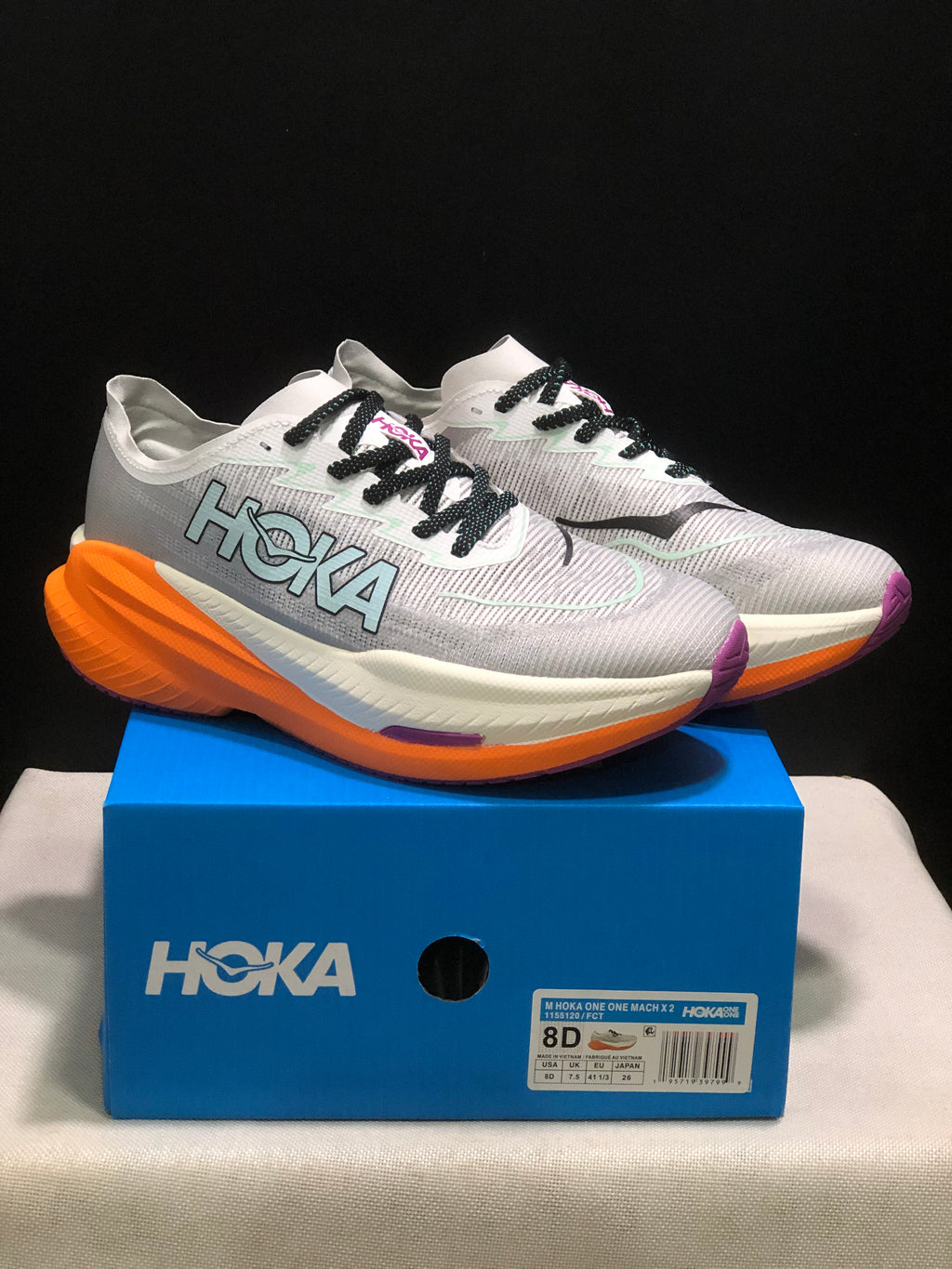 Hoka One One Mach X 2 Anti-slip Low-top Running Shoes Grey/Orange