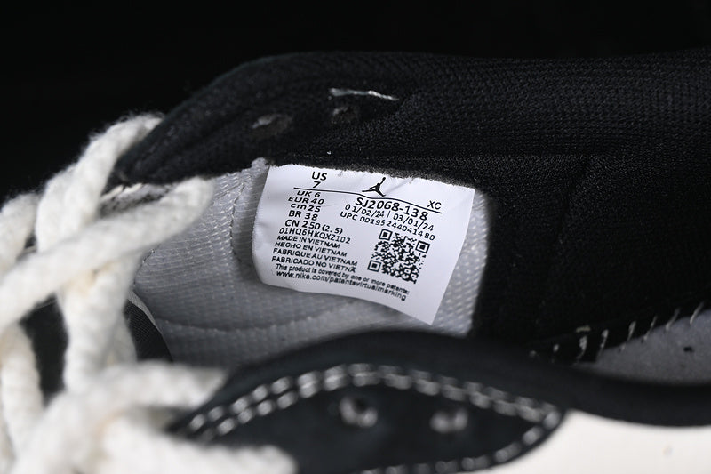 Travis Scott Fragment Design Nike Air Jordan 1 Low Gloomy Bear OG SP Black White Sneakers