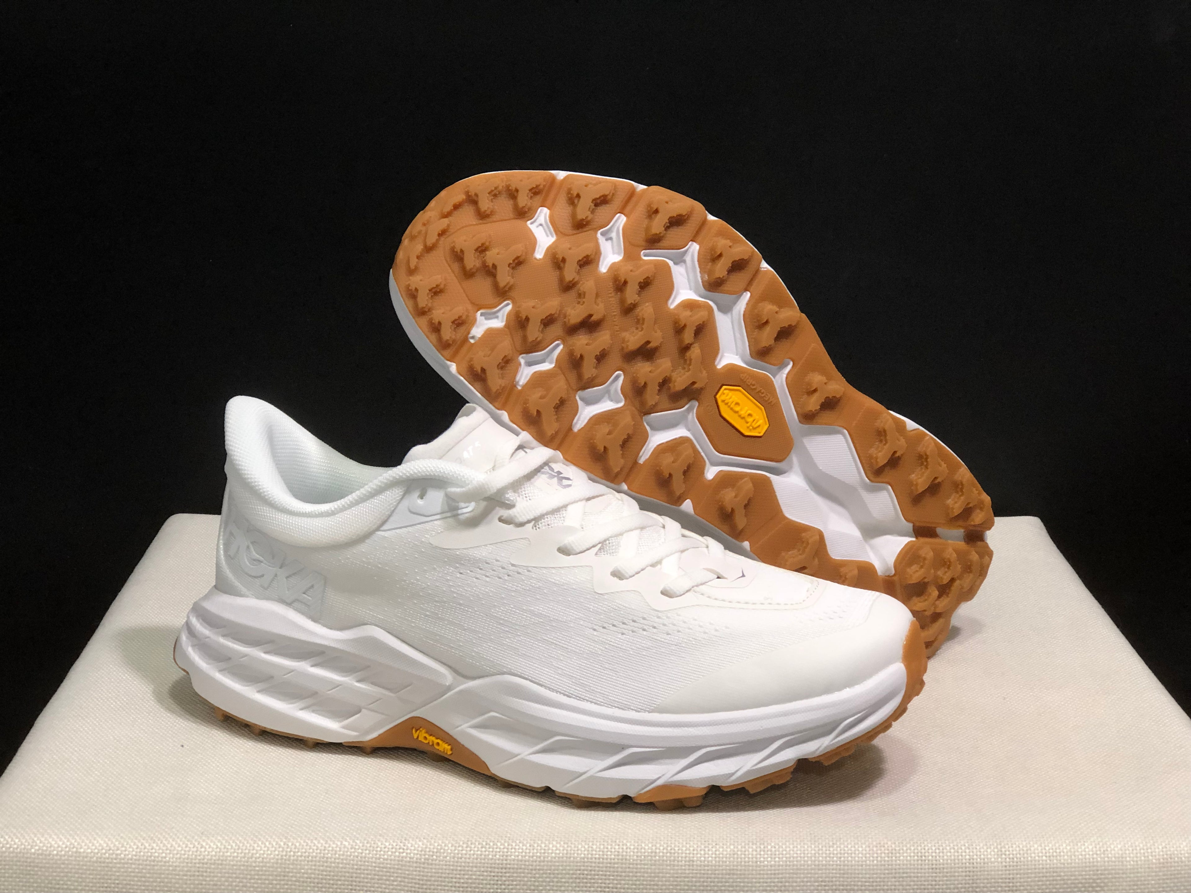 Hoka One One Speedgoat 5 White Trail Running Shoes Sneakers