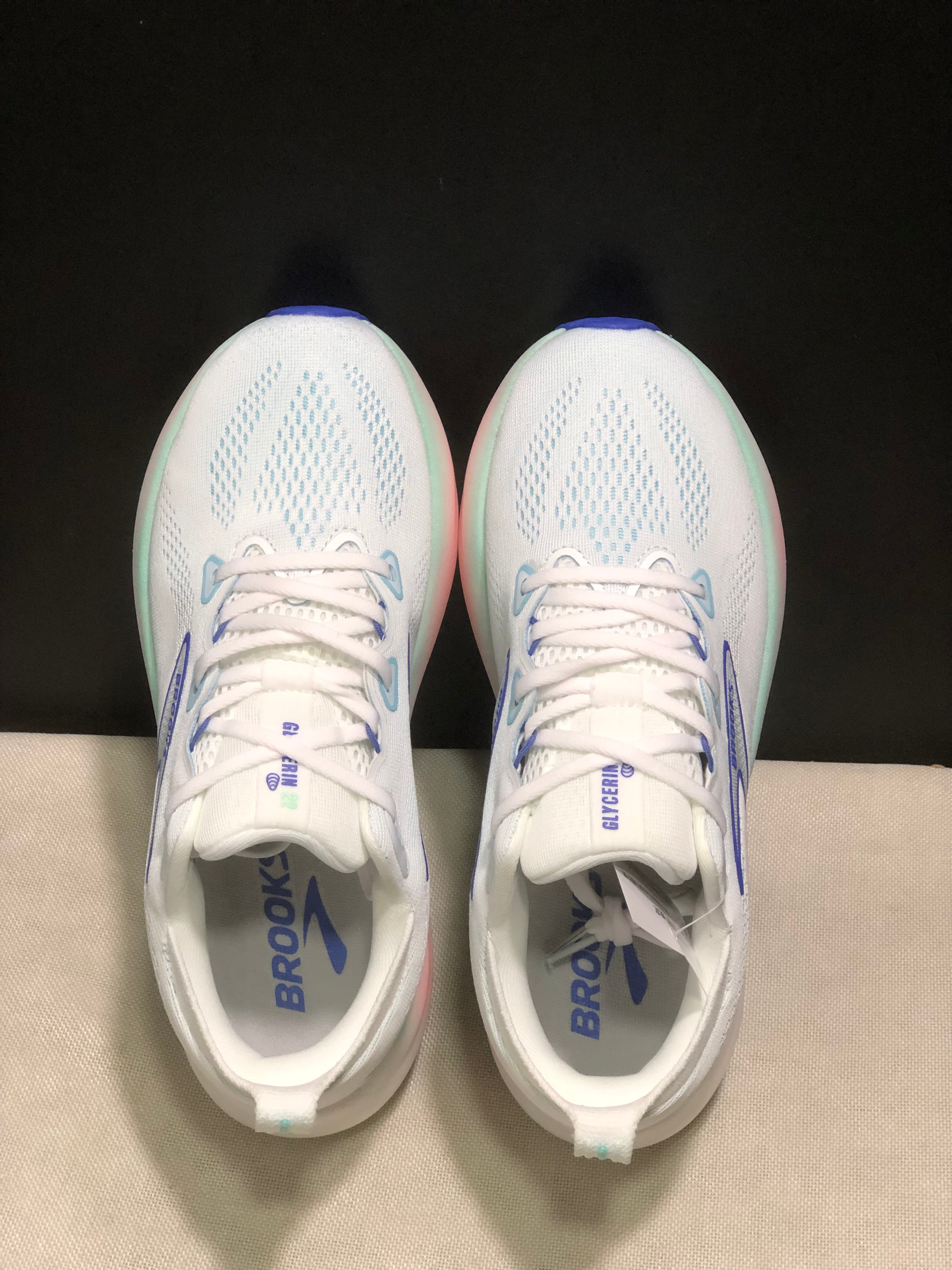 Brooks Glycerin 22 Comfortable Running Shoes Co Branded/White/Blue