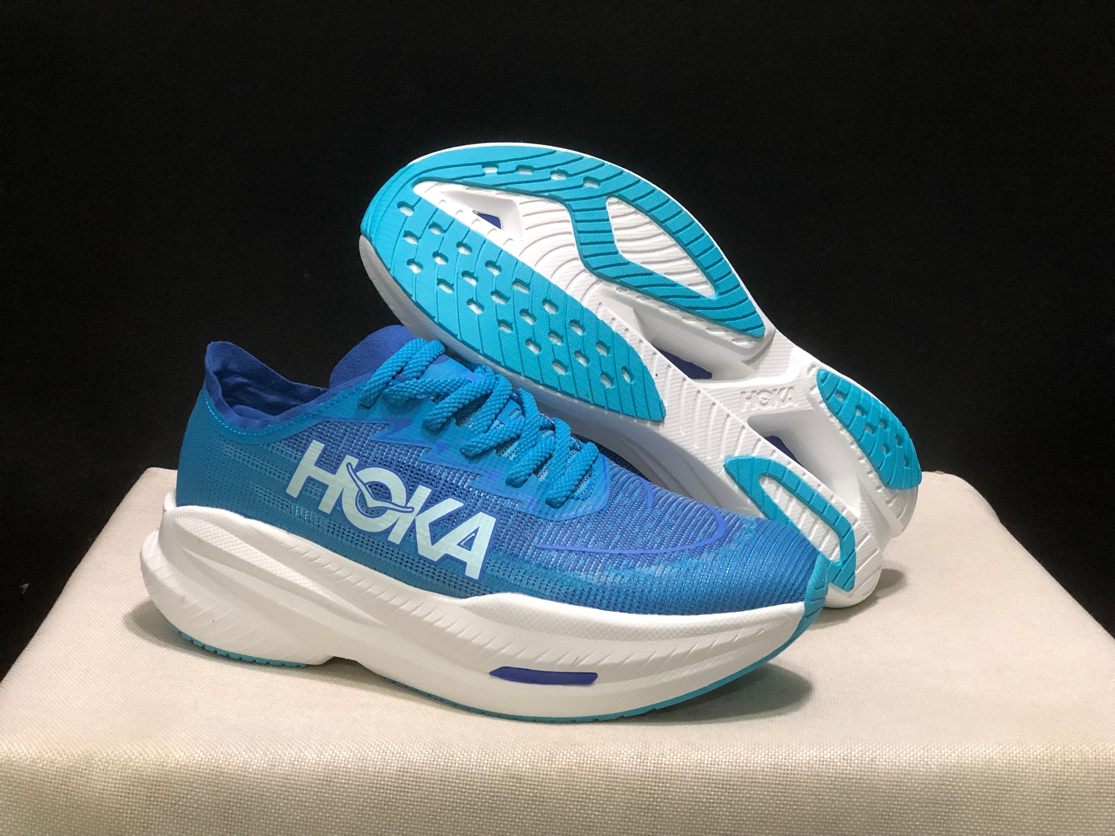 Hoka One One Mach X 2 Anti-slip Low-top Running Shoes Blue