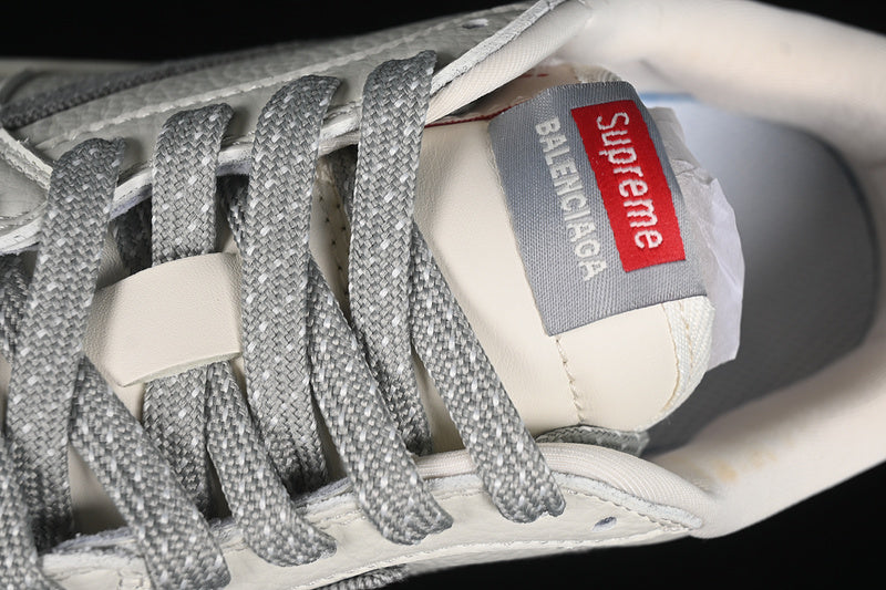 Travis Scott Fragment Design Nike Air Jordan 1 Low Supreme OG SP Light Grey White Sneakers