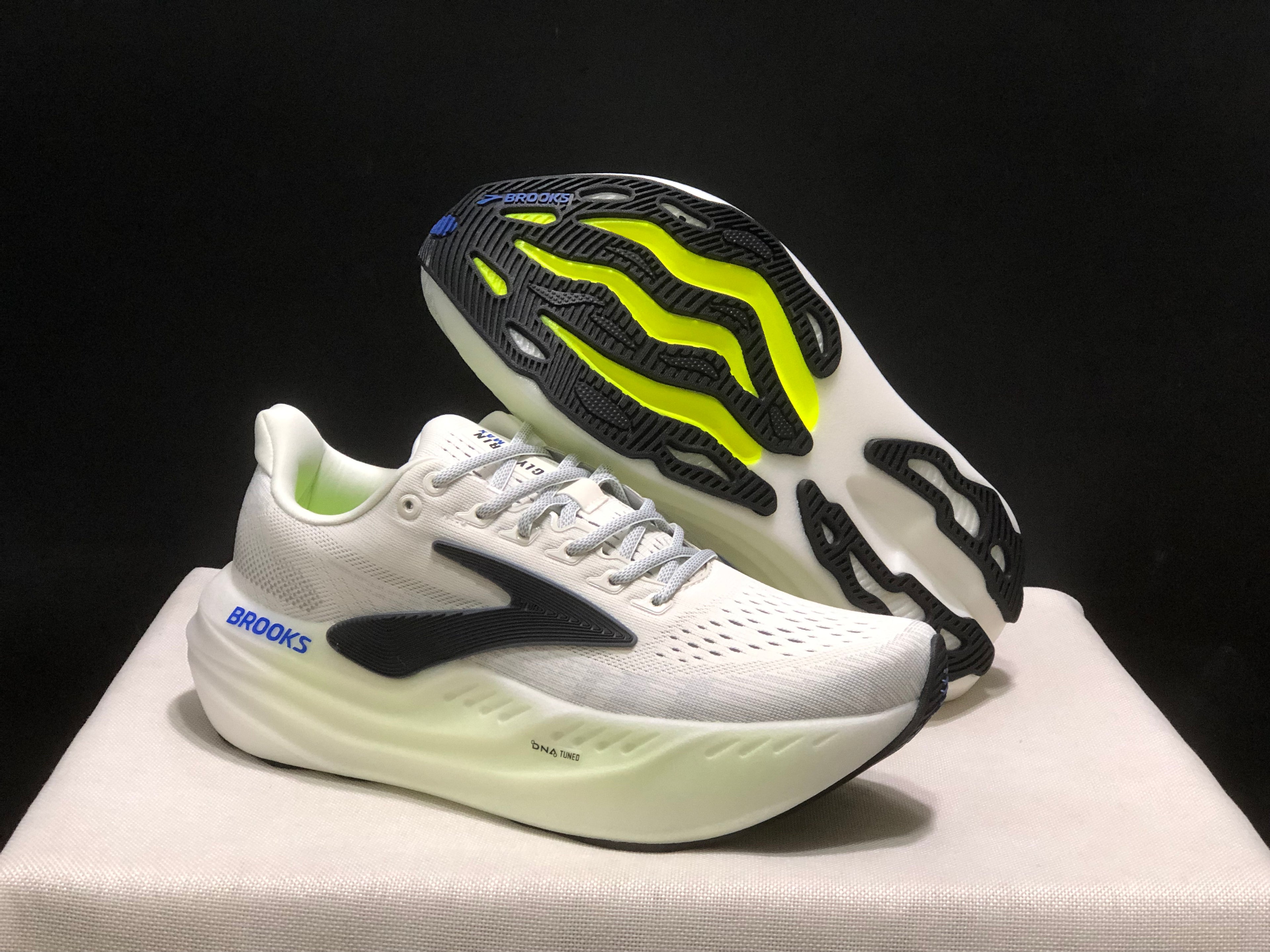 Brooks Glycerin Max Comfortable Low-top Running Shoes Grey/Black/Nightlife