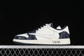 Travis Scott Fragment Design Nike Air Jordan 1 Low Dior OG SP Denim Dark Blue White Sneakers