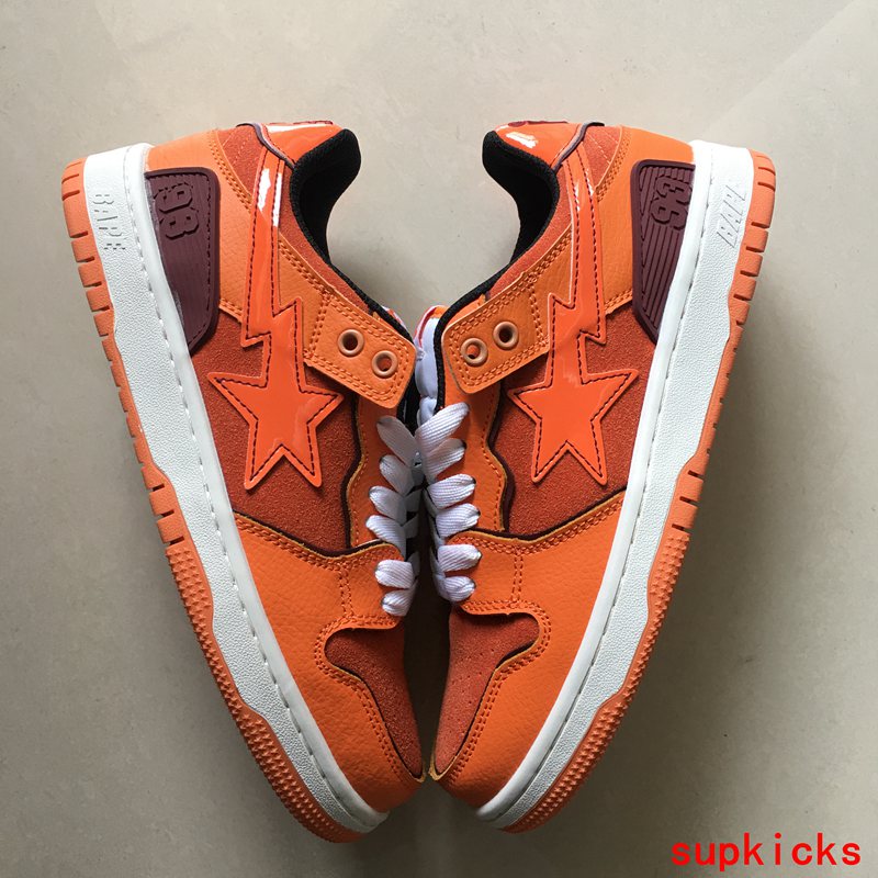 A Bathing Ape Bape SK8 Sta Orange Brown