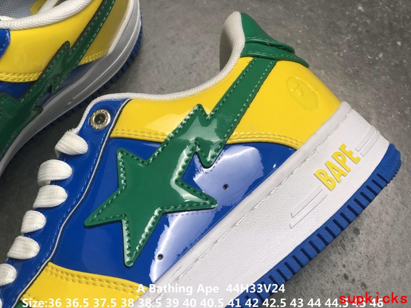A Bathing Ape Bape Sta Low Yellow Green Blue