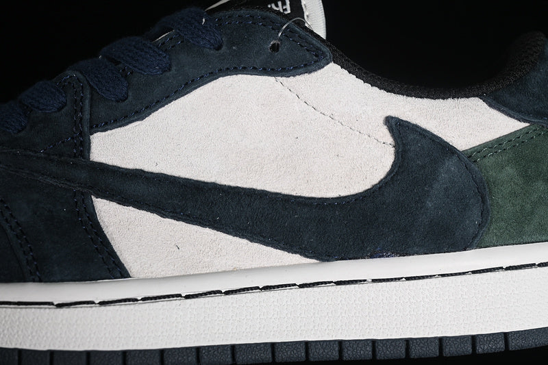Travis Scott Nike Air Jordan 1 Low OG Green White Navy Sneakers