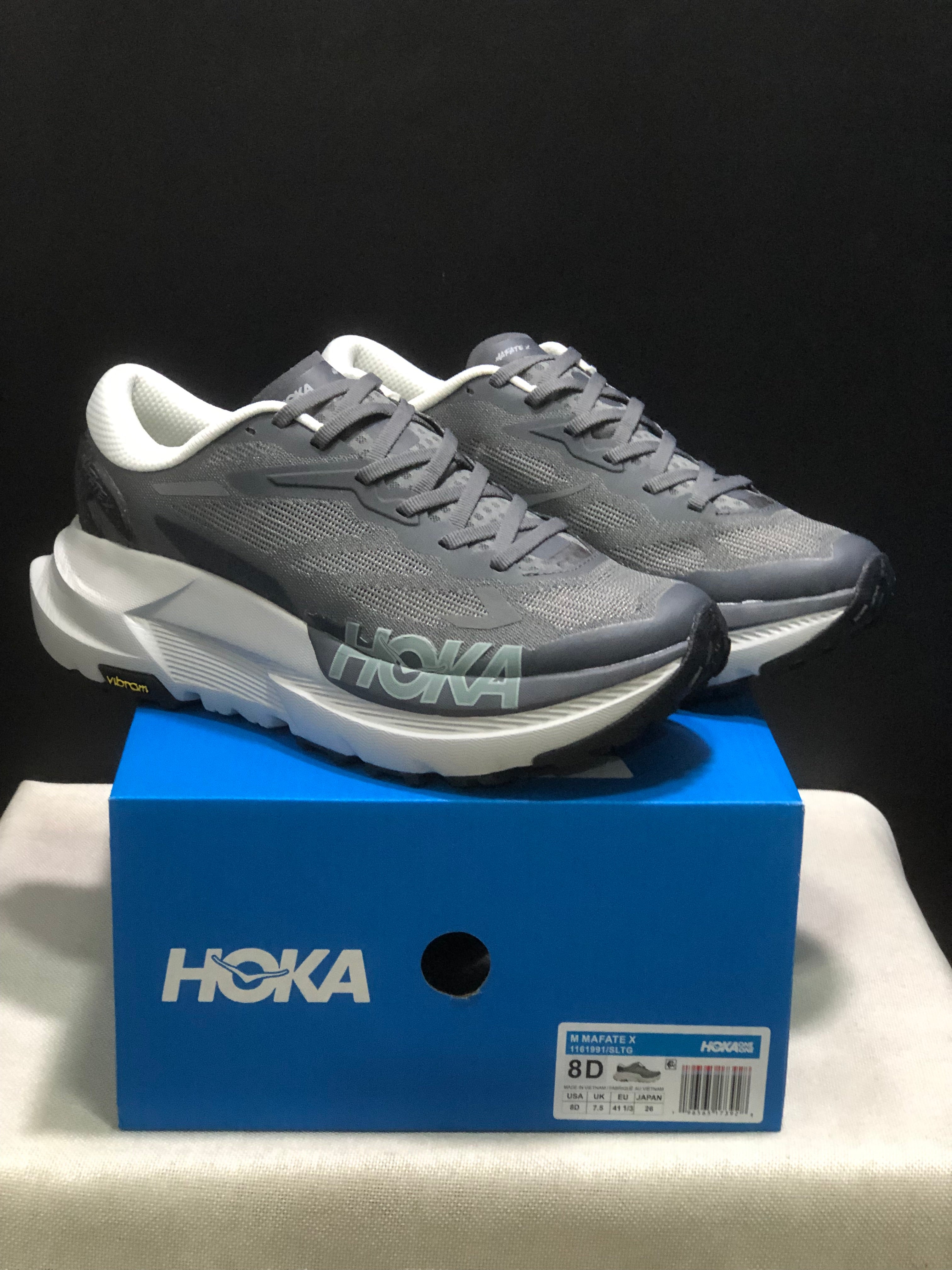 Hoka One One Mafate X Lightweight Fashion Running Shoes Sneakers Gray